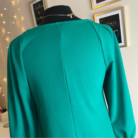 Eliza J Green Long Sleeve Shift Casual Dress - Picture 6 of 12